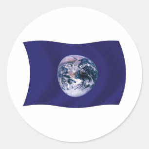 Autocollant du drapeau de la planète Terre