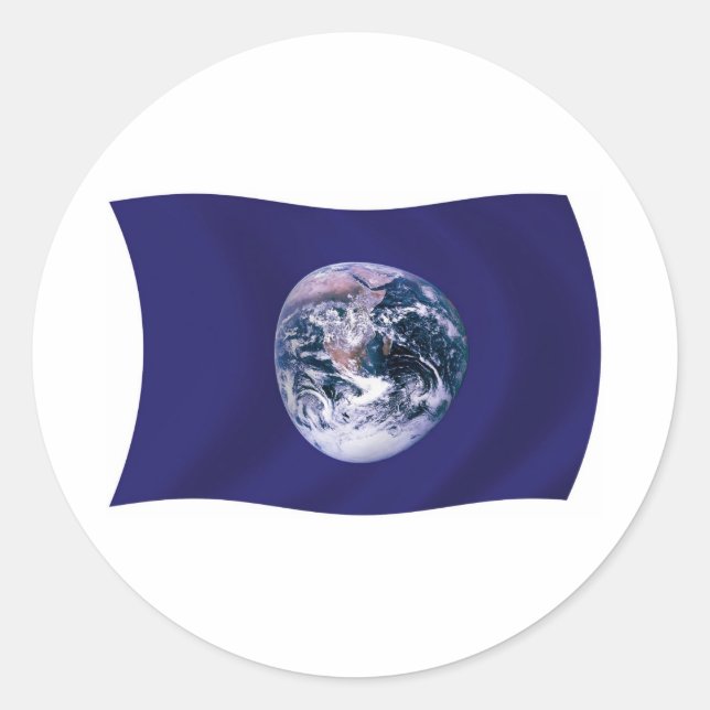 Autocollant du drapeau de la planète Terre (Devant)