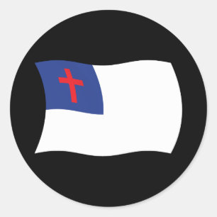 Autocollant du drapeau de la religion chrétienne