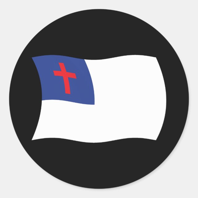 Autocollant du drapeau de la religion chrétienne (Devant)