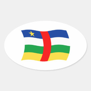 Autocollant du drapeau de la République centrafric