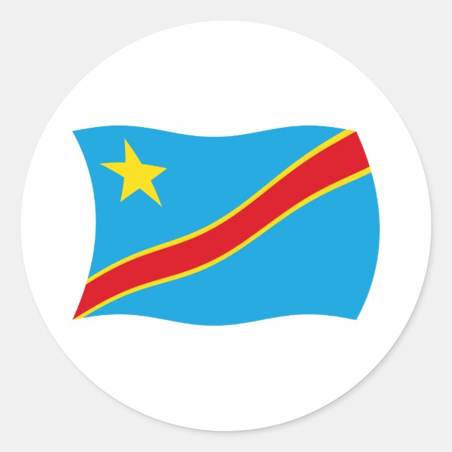 Autocollant du drapeau de la République démocratiq (Devant)