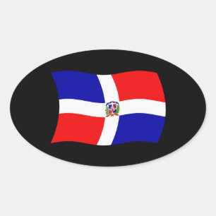 Autocollant du drapeau de la République dominicain