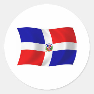 Autocollant du drapeau de la République dominicain