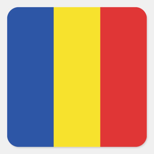 Autocollant du drapeau de la Roumanie (Devant)