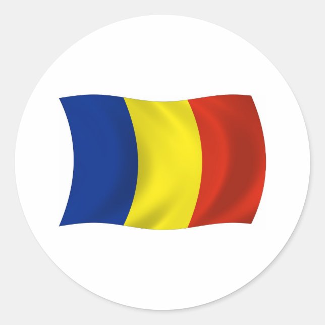 Autocollant du drapeau de la Roumanie (Devant)