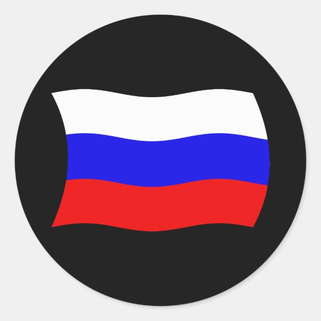 Autocollant du drapeau de la Russie (Devant)