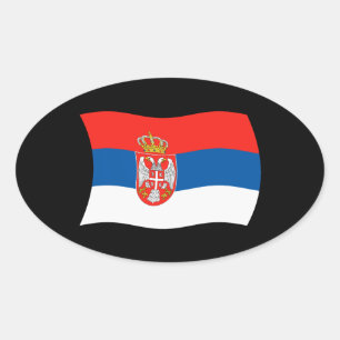 Autocollant du drapeau de la Serbie