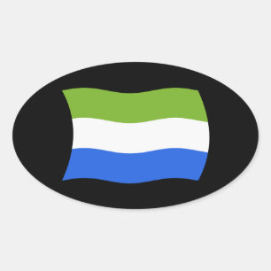 Autocollant du drapeau de la Sierra Leone