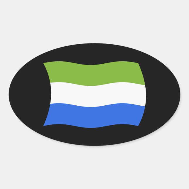 Autocollant du drapeau de la Sierra Leone (Devant)