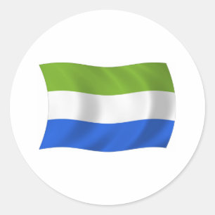 Autocollant du drapeau de la Sierra Leone
