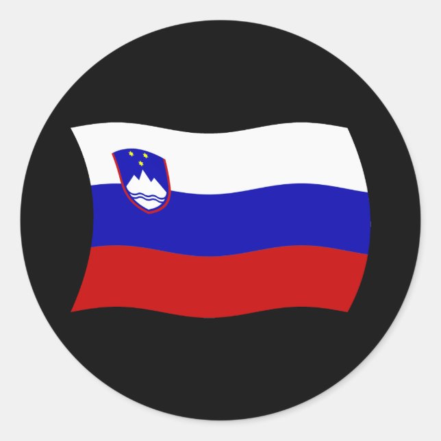 Autocollant du drapeau de la Slovénie (Devant)