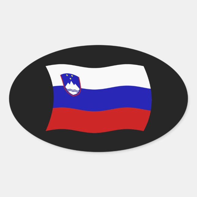 Autocollant du drapeau de la Slovénie (Devant)