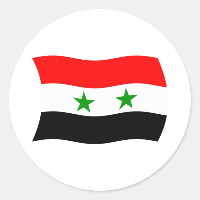 Autocollant du drapeau de la Syrie (Devant)