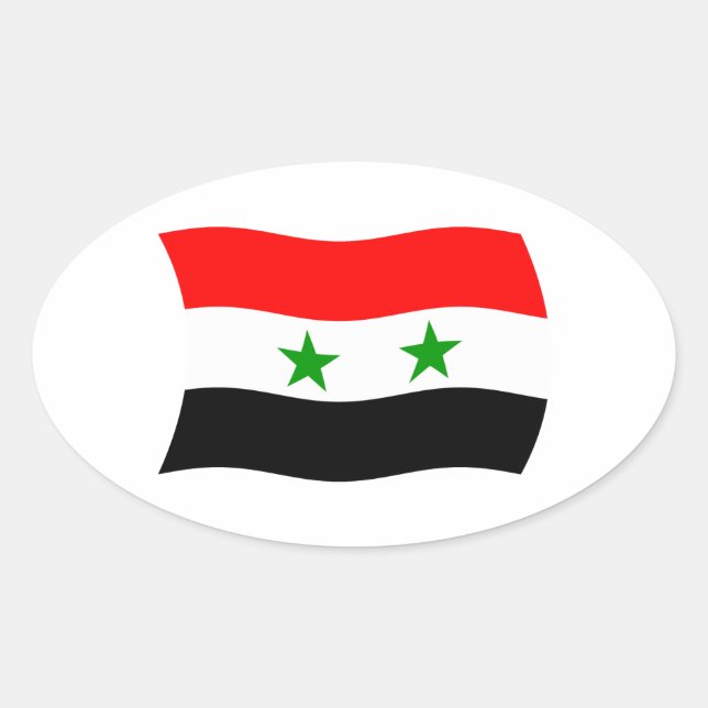 Autocollant du drapeau de la Syrie (Devant)