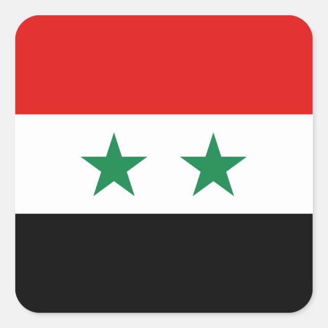Autocollant du drapeau de la Syrie (Devant)
