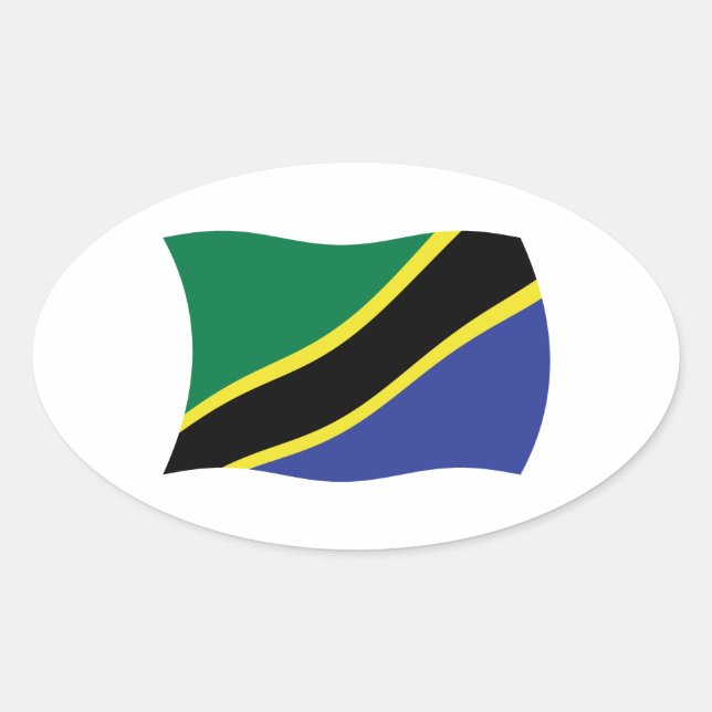 Autocollant du drapeau de la Tanzanie (Devant)