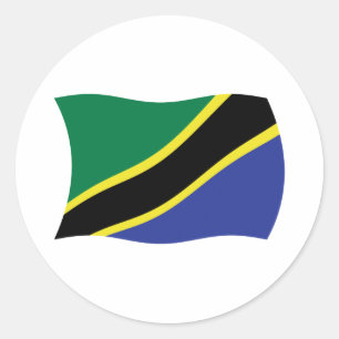 Autocollant du drapeau de la Tanzanie