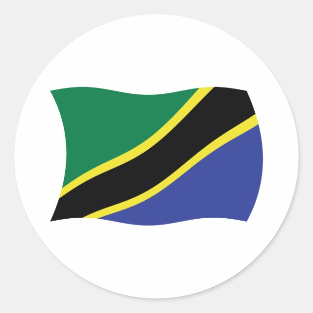 Autocollant du drapeau de la Tanzanie (Devant)