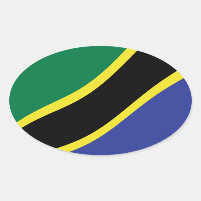 Autocollant du drapeau de la Tanzanie (Devant)