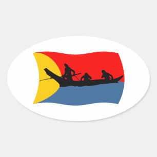 Autocollant du drapeau de la tribu Clatsop