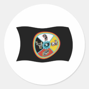 Autocollant du drapeau de la tribu de Sault Ste. M