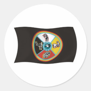 Autocollant du drapeau de la tribu de Sault Ste. M