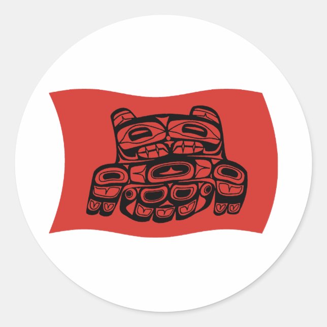Autocollant du drapeau de la tribu Skagit (Devant)