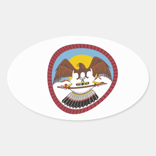 Autocollant du drapeau de la tribu Ute (Devant)