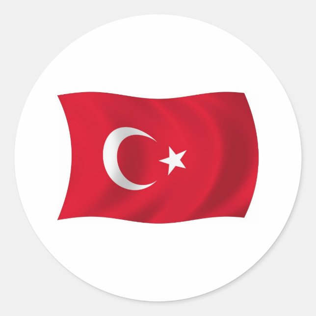 Autocollant du drapeau de la Turquie (Devant)