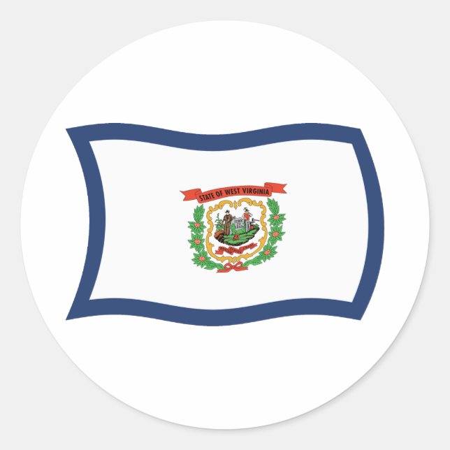Autocollant du drapeau de la Virginie-Occidentale (Devant)