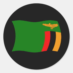 Autocollant du drapeau de la Zambie