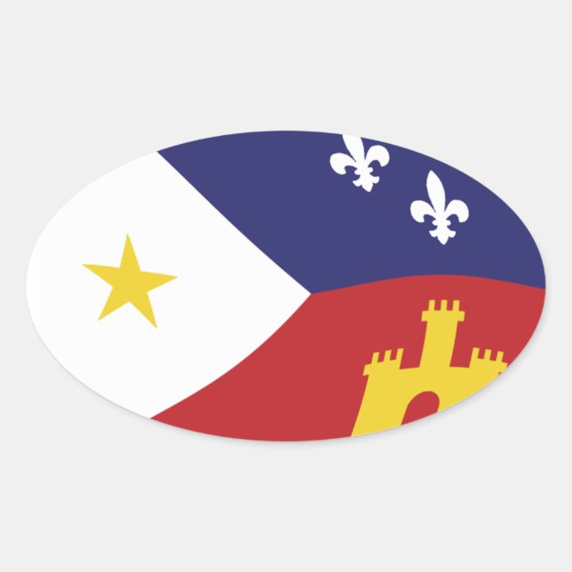 Autocollant du drapeau de l'Acadiana (Devant)
