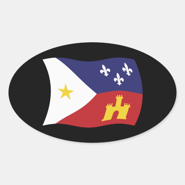 Autocollant du drapeau de l'Acadiana (Devant)