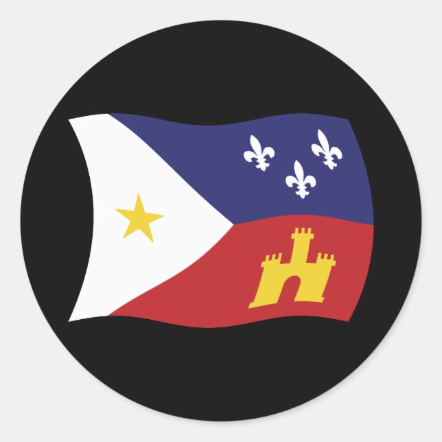 Autocollant du drapeau de l'Acadiana (Devant)