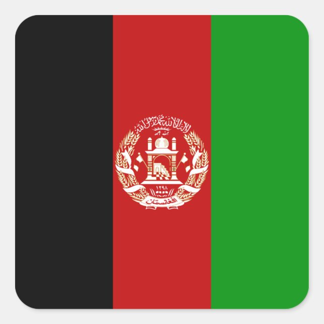 Autocollant du drapeau de l'Afghanistan (Devant)