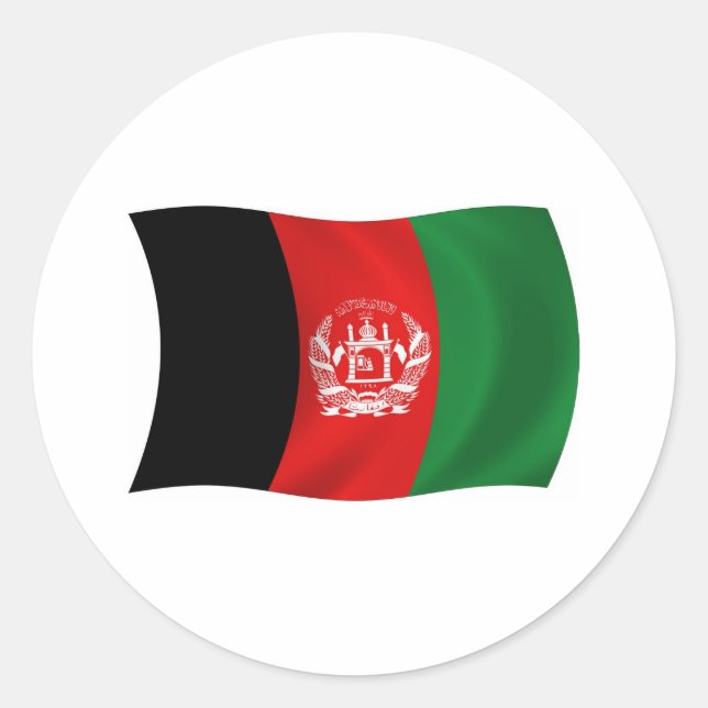 Autocollant du drapeau de l'Afghanistan (Devant)