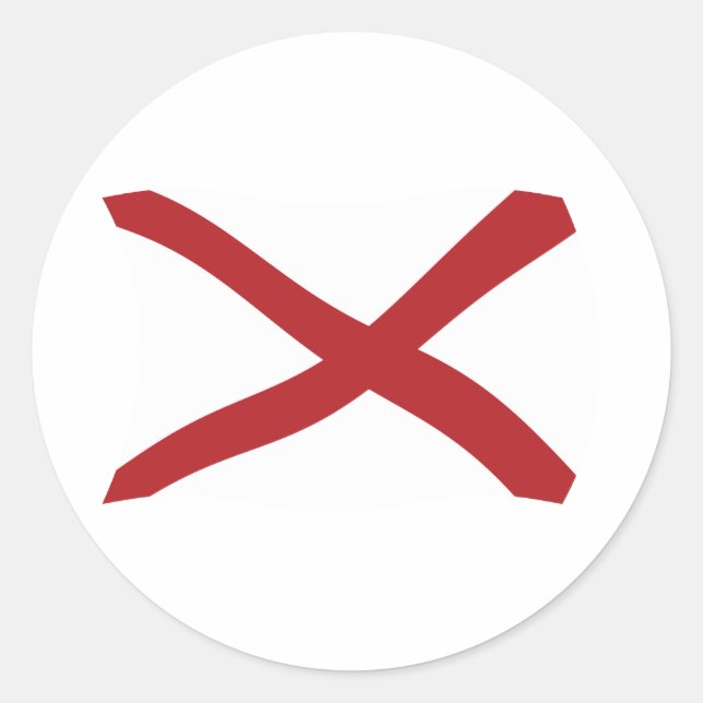 Autocollant du drapeau de l'Alabama (Devant)