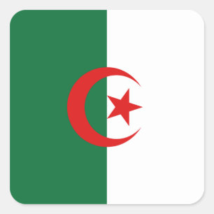 Autocollant du drapeau de l'Algérie
