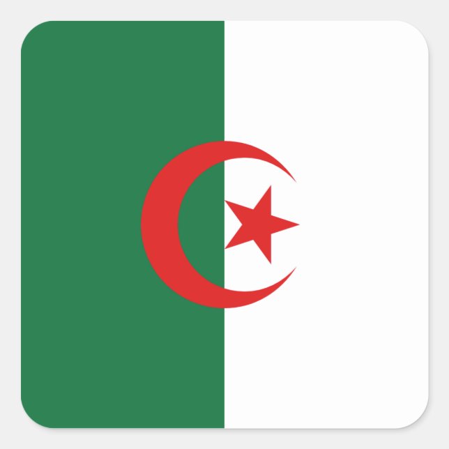 Autocollant du drapeau de l'Algérie (Devant)
