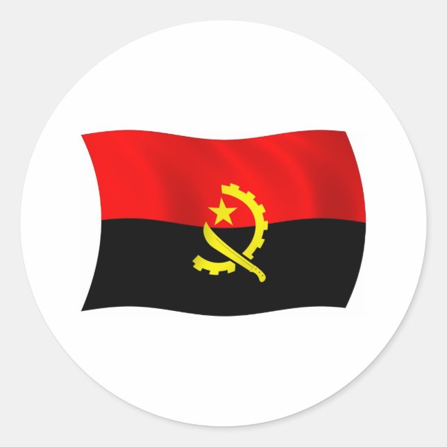 Autocollant du drapeau de l'Angola (Devant)