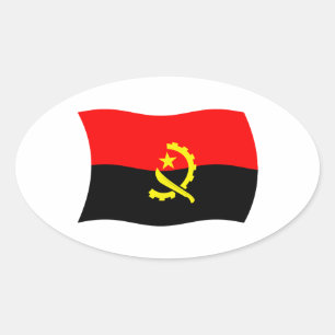 Autocollant du drapeau de l'Angola