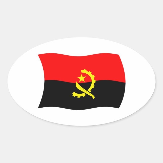Autocollant du drapeau de l'Angola (Devant)