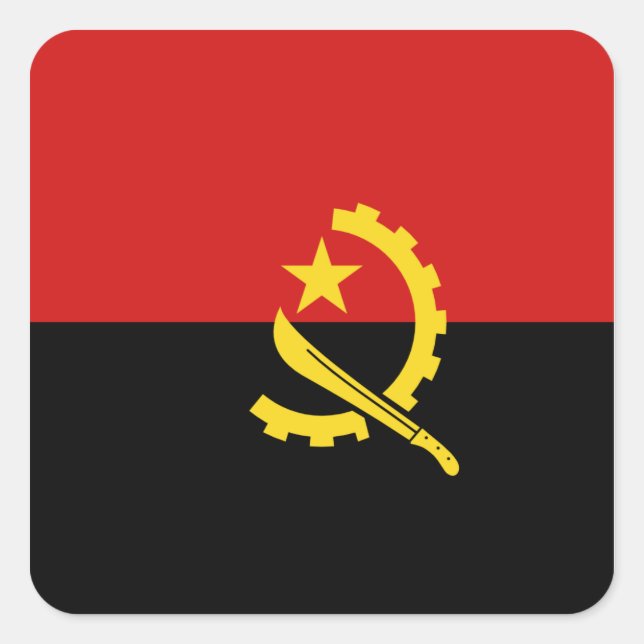 Autocollant du drapeau de l'Angola (Devant)