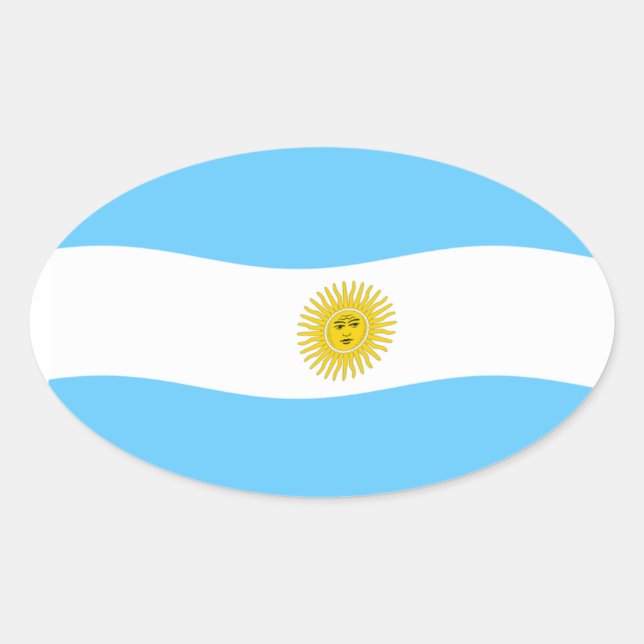 Autocollant du drapeau de l'Argentine (Devant)