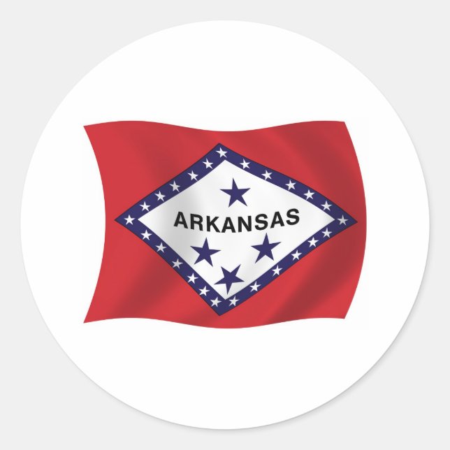 Autocollant du drapeau de l'Arkansas (Devant)