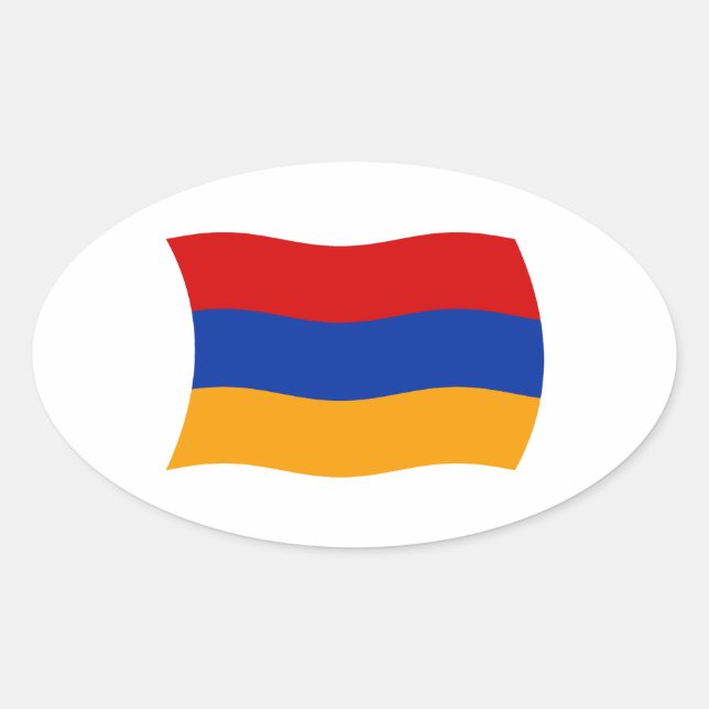 Autocollant du drapeau de l'Arménie (Devant)