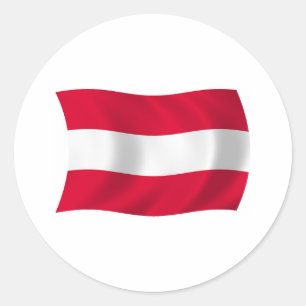 Autocollant du drapeau de l'Autriche