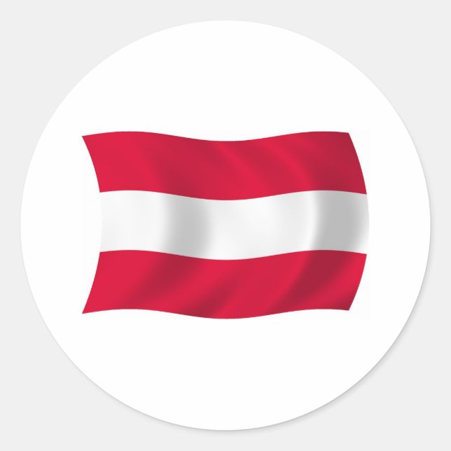 Autocollant du drapeau de l'Autriche (Devant)