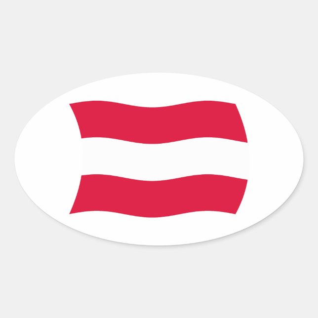 Autocollant du drapeau de l'Autriche (Devant)